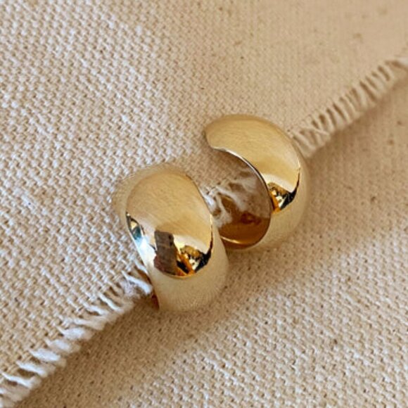 Goldfi Jewelry - 18K Gold Filled Small Rounded C-Hoop